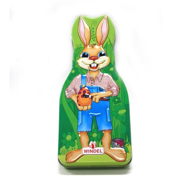 复活节兔子造型巧克力铁盒